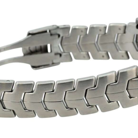 Tag Heuer 39mm Men's Automatic Link Rare Gray Pinstripe Dial SS Watch! WJF211G! - Picture 7 of 9